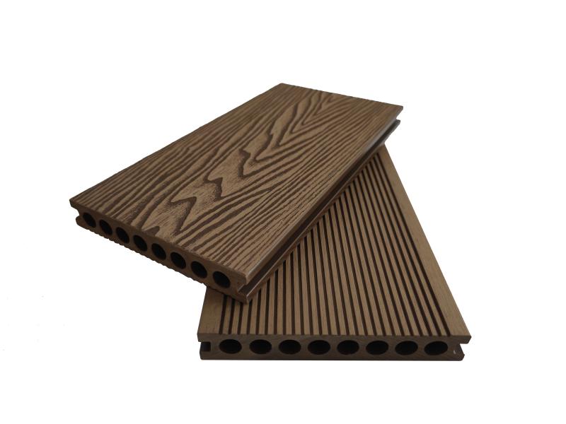 Embossed decking hollow wood grain 8 round holes 150x19mm looks like real wood durable Featured Image