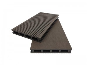 Traditional decking wpc hollow 4 square holes with flat surface 160x25mm good performance anti-corrosion for outdoor