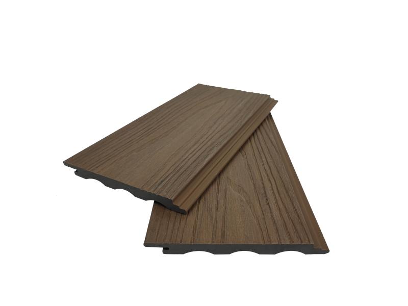 Wpc wall cladding solid 151×12.5mm wood grain surface high quality factory direct supply for outdoor decoration Featured Image