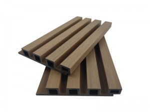 Vente chaude Wpc revêtement mural creux 4 trous carrés 170x26mm multicolore fibre de bois de haute qualité HDPE imperméable pour la décoration extérieure