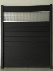 Co-extrusion bricolage clôture creuse 282x20mm 423x20mm facile à installer décoration moderne imperméable durable pour l'extérieur