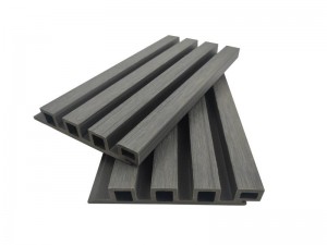 Vente chaude Wpc revêtement mural creux 4 trous carrés 170x26mm multicolore fibre de bois de haute qualité HDPE imperméable pour la décoration extérieure